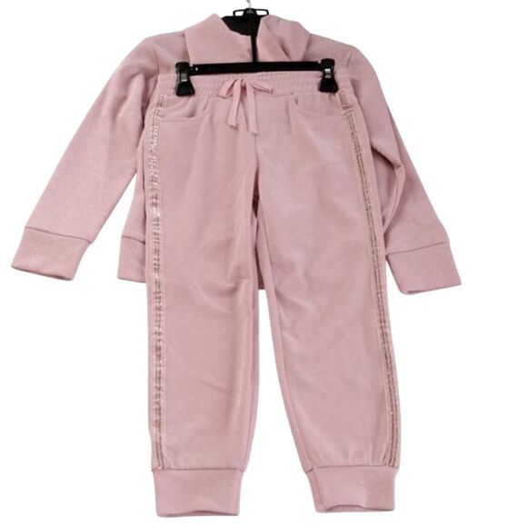 Girls Track Jogger Sweat Suit Athletic Set Size 6X - Picture 2 of 8